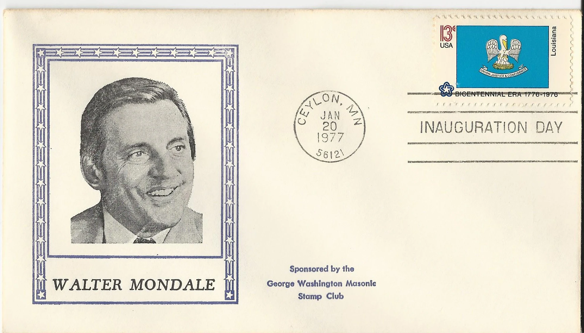 Inauguration VP Walter Mondale Postmark #1: Washington, DC&hellip;